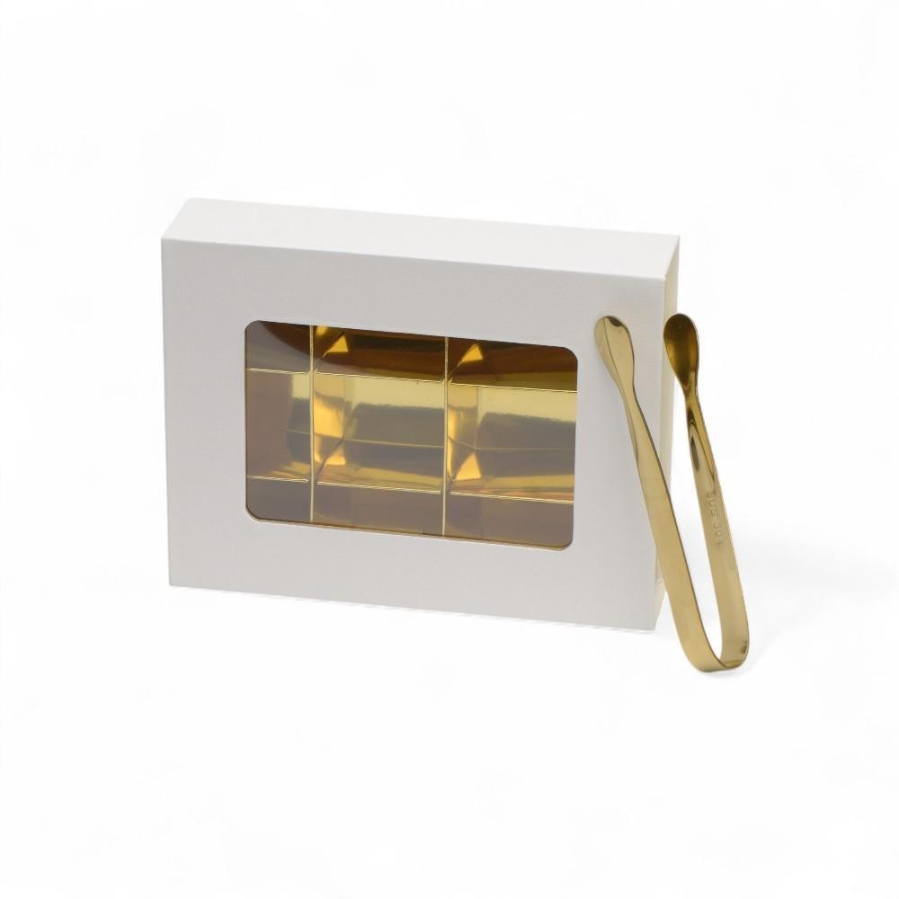 SCATOLA DEGUSTAZIONE TELA BIANCA C PINZE 15.3X11.8X3.6